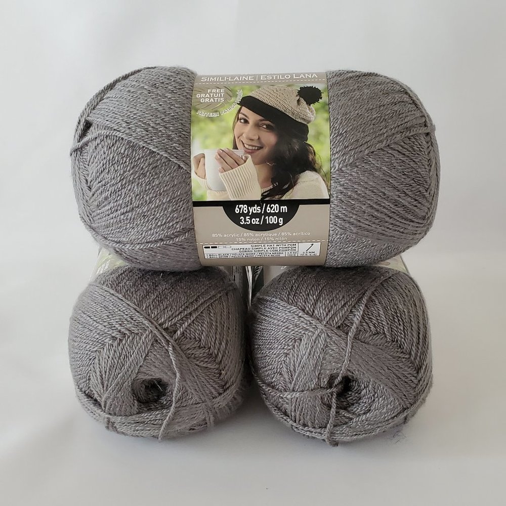 3 Loops & Threads Woolike in Charcoal